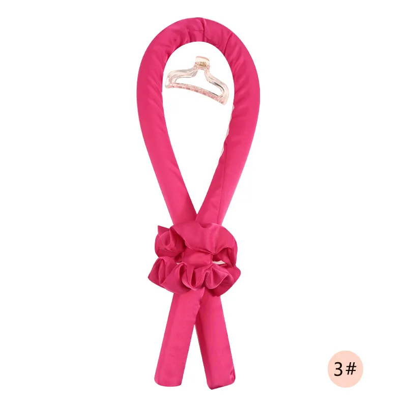 Fita de ondulação de cabelo sem calor, kit de faixa de cabeça, hastes de espuma, ferro de ondulação, haste de ondulação para mulheres, sem calor, rolos de modelador de cabelo: Vermelho