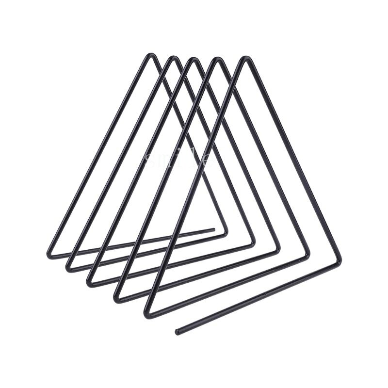 Metal Iron Storage LP Record Rack Triangle Shaped Book Magzine Holder Multifunction Desk Record Shelf Organizer Home Office Deco: Black XS