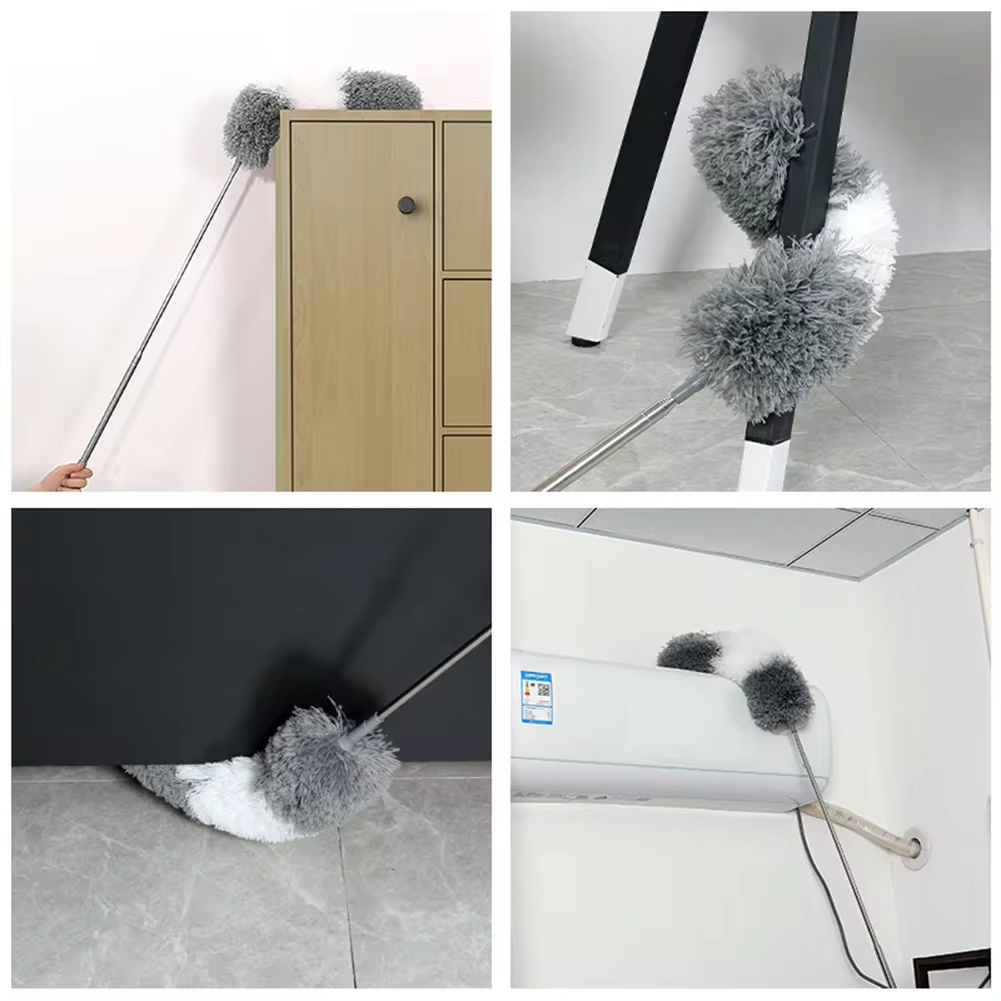 Microfiber Duster Extendable Duster Cleaner Brush Telescopic Ceiling Microfiber Brushes Bendable Dust Cleaning