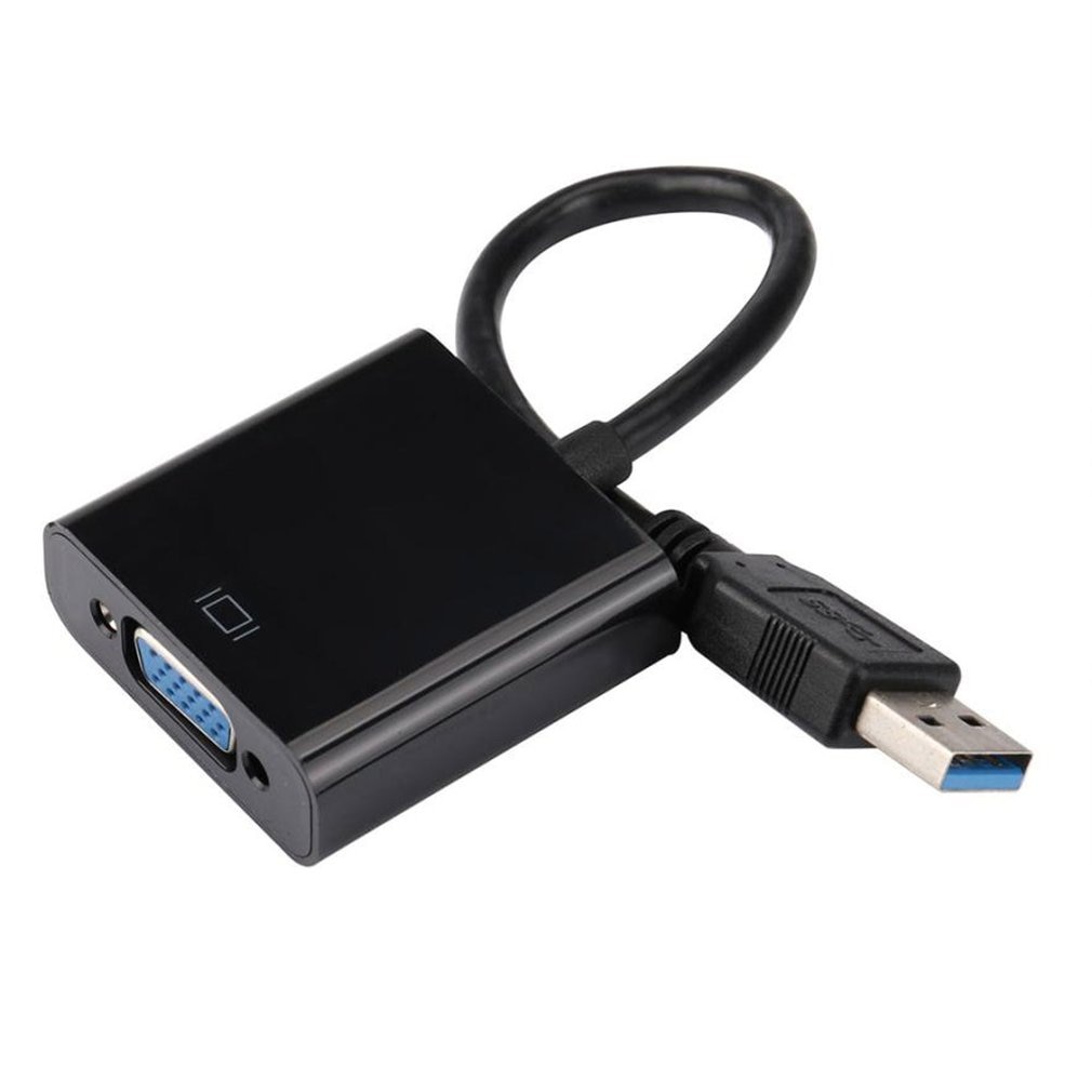 1pc USB 3.0 to VGA Graphic Converter Card Display Cable Adapter 1080P Black
