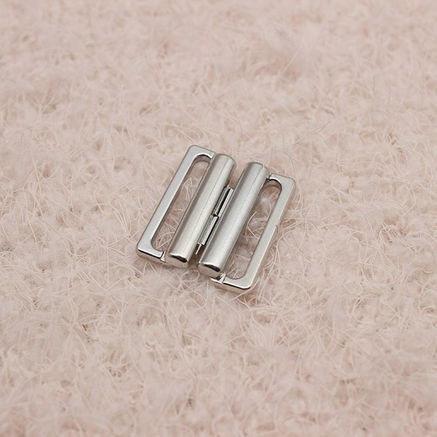 10 stk/parti 14 mm/19 mm plating metall teip lukkingskrok &amp; låsefester sy på klær bh bikini klips kroker syutstyr