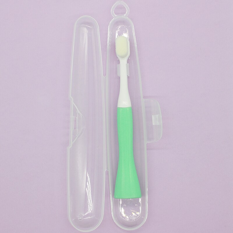 Children Kids Toothbrush Cute Soft Bristle Solid Color Toothbrush Girls Boys Kids Care Tooth Brush: Green