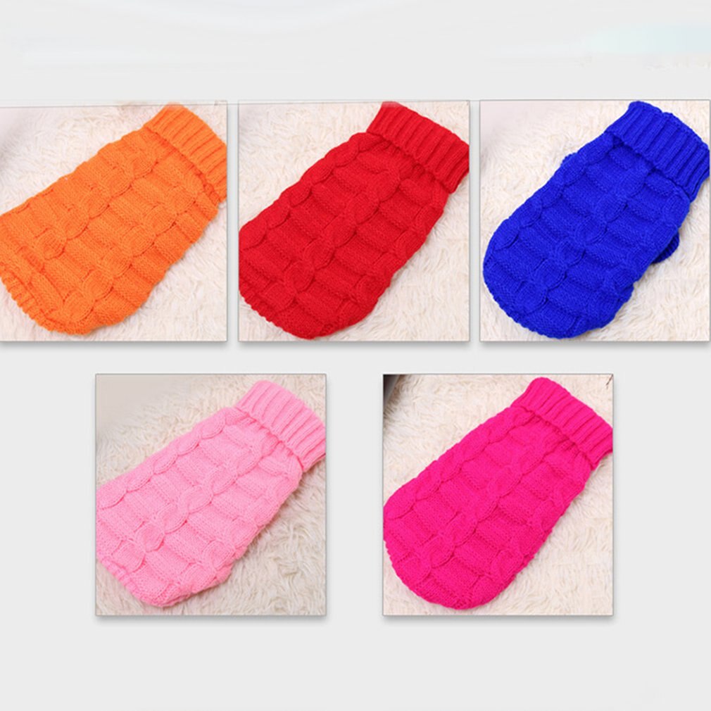 Pet Dog Knitted Sweaters Winter Pet Warming Clothes Small Dogs Warm Sweater Coat Cats Clothes Supplies Soft Dog Sweaters