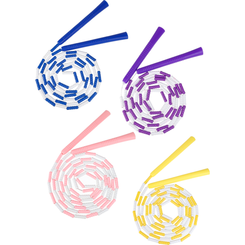 Corda per saltare con perline morbide Maniglia antiscivolo Corda per saltare fitness segmentata regolabile senza grovigli che mantiene l'allenamento in forma