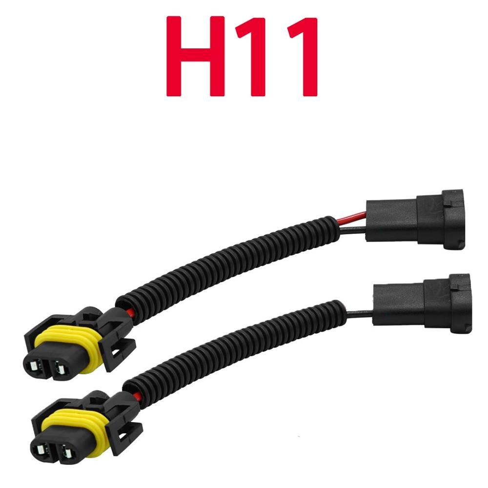2 Pcs Rubber Connector H8 H9 H11 Automotivo Wiring Cable Plug For HID LED Headlight Fog Lights Lamp Bulb