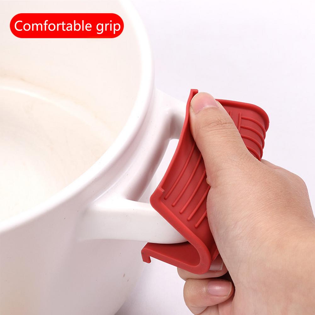 Agarradera de silicona para olla, funda para guante, asa para sartén, herramientas de cocina, accesorios de cocina, 2 piezas