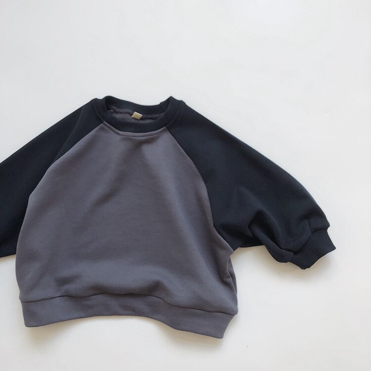 Chandail pour enfants automne coréen manches pull garçons et filles pull à manches longues en vrac: Bleu / 2T