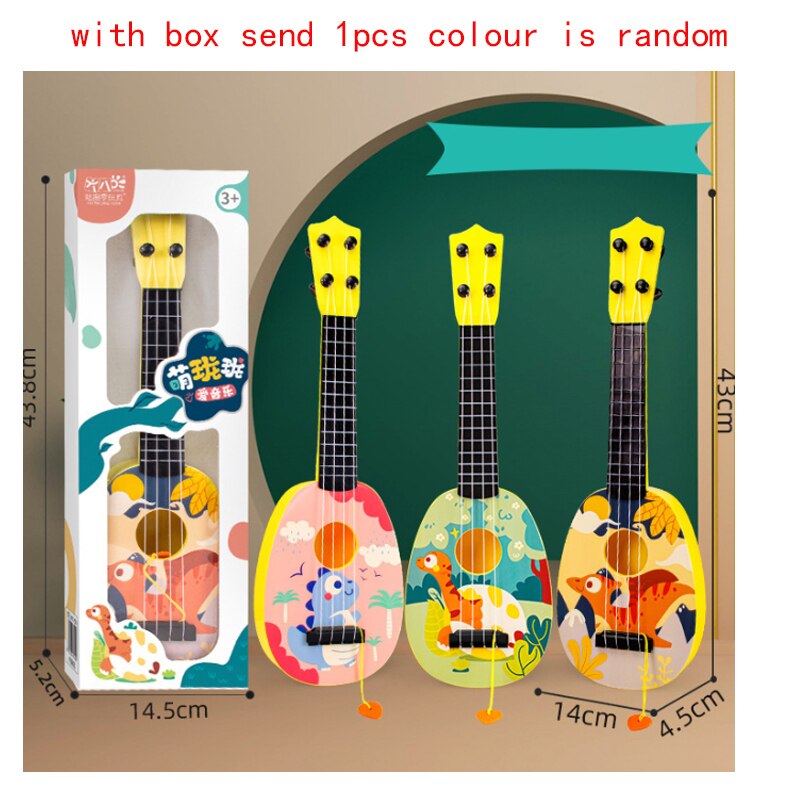 Dropship Kid MinUkulele chitarra strumenti musicali giocattolo scuola per bambini gioca gioco musica interesse sviluppo giocattolo regalo Montessori: A4  box