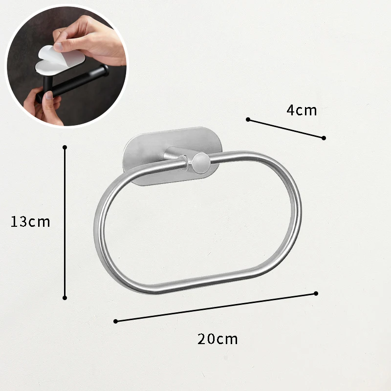 Wall Mount Toilet Towel Paper Holder Adhesive Black Silver Kitchen Roll Paper Stand Hanging Napkin Rack Bathroom Accessories WC: Yellow