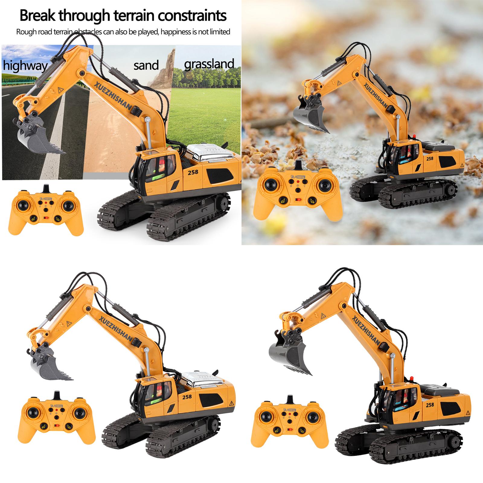 Radio controlled excavator , 11- channel electric vehicle toy for children's birthday