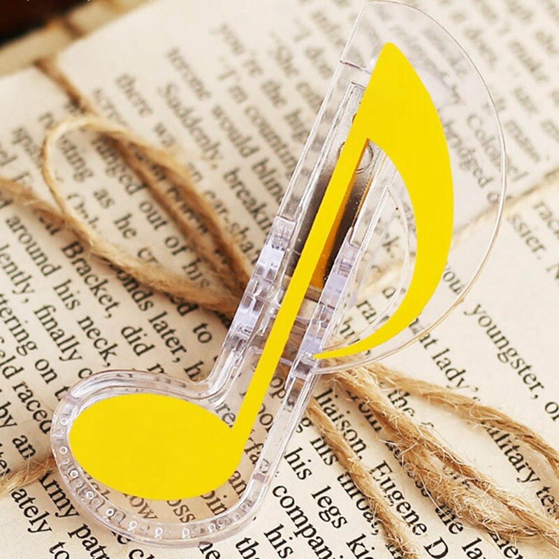 Clips musicales para notas Página de Libro Clips Kawaii, carpeta de papelería, Clip para fotos, notas de billetes, Clip de papel con letras, novedad