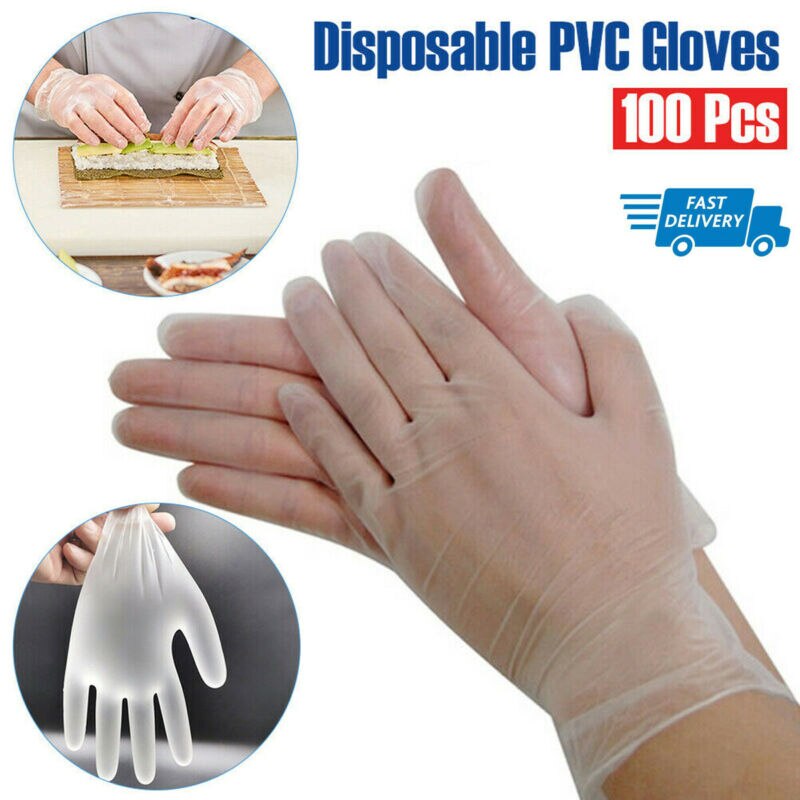 100 Stuks Wegwerphandschoenen Clear Pvc Handschoenen Huishoudelijke Schoonmaakmiddelen Office Home