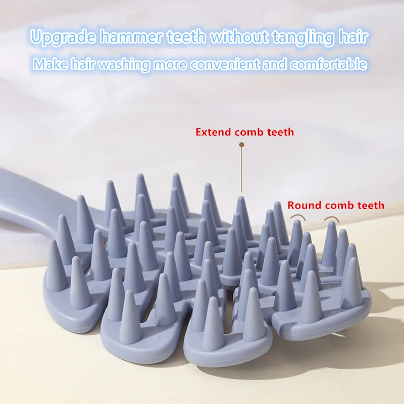 1 Uds. Cepillo de champú de hojas, cepillo para masaje del cuero cabelludo, peine para lavar la cabeza, masajeador de pelo de dos caras, cepillo de baño, depurador corporal, accesorios para el cabello