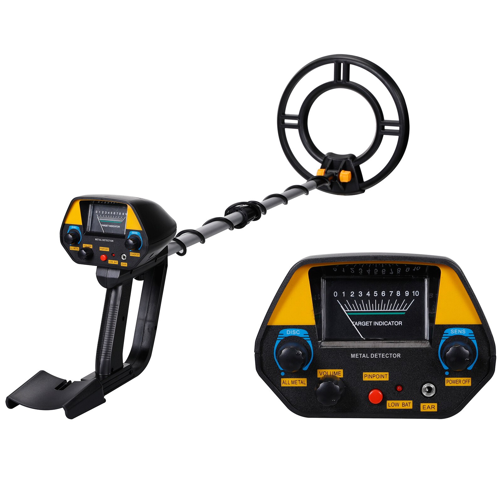 MD940 ALL METAL &amp; Disc Mode Metal Detector High Sensitivity Underground Metal Detecting Tool Jewelry Treasure Finder Hunter