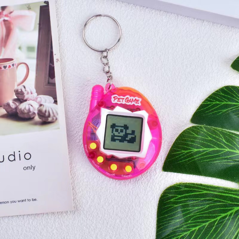 1 st elektroniska husdjur 90s nostalgiska 168 husdjur i ett virtuella cyber digitala husdjursleksaker roliga leksaker: Gul