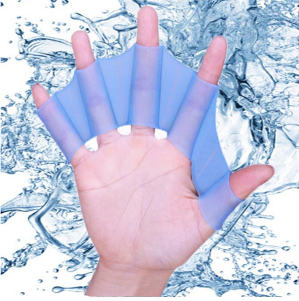 Men Women Child Half finger Silicone Swimming Fins Swim Pool Sports Training Hand Webbed Gloves Flippers Paddles Equipment