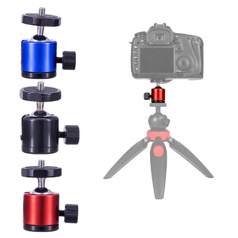 OOTDTY Mini Ball Kopf 1/4 &quot;Schraube Montieren 360 schwenken Halterung Aluminium Metall Ständer Halfter für DSLR Kamera Stativ Zubehör