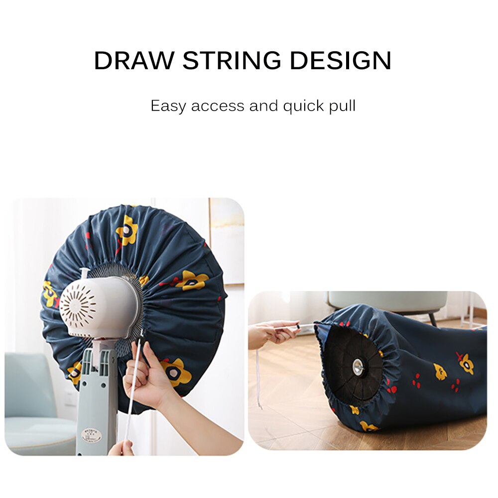 Round Eletric Fan Dust Cover Diameter 45cm/60cm Nets Fan Cover Waterproof Dustproof Stand Fan Cover Fan Guard Storage Bag
