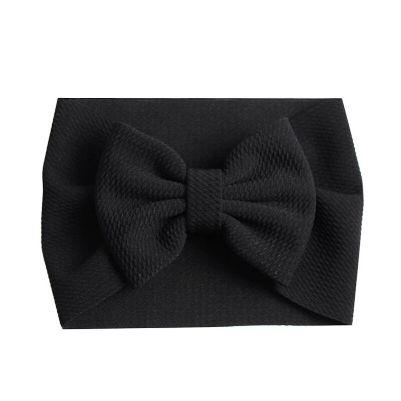 groß Bowknot Baby Mädchen Stirnband Einfarbig Elastische Stirnbänder Haar Bands Für Mädchen freundlicher freundlicher Turban Baby Haar Zubehör