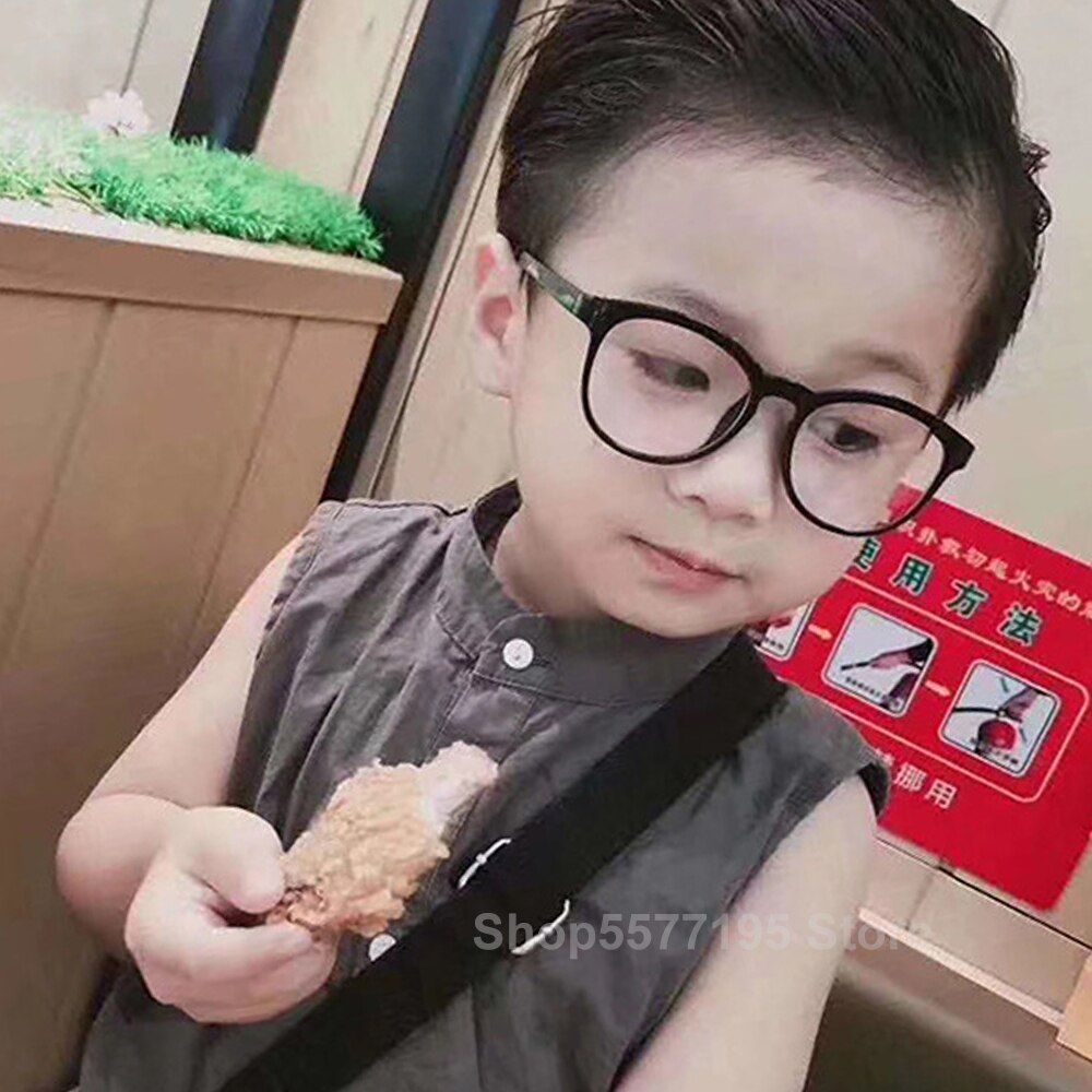 Occhiali rotondi Bambini anti bagliore Occhiali Da vista per Bambini Della Ragazza del Ragazzo di Telaio dell'ottica lenti Chiare UV400 3-13 Contro Luce Blu blocco Oculos