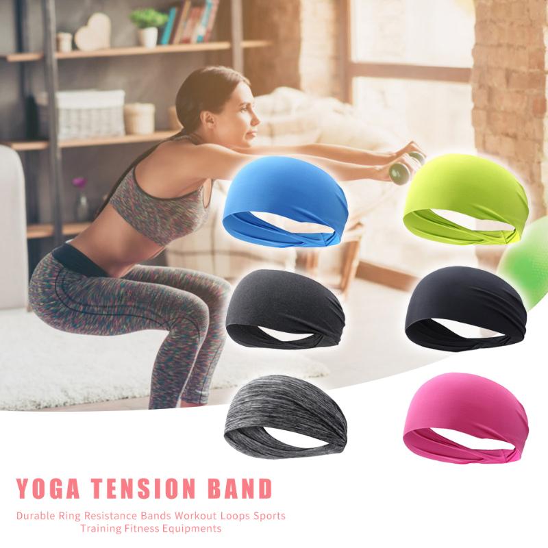 Sport Hoofdband Mannen Vrouwen Unisex Ademend Yoga Fitness Sneldrogend Elastische Haar Zweet Band Voor Outdoor Running Decor