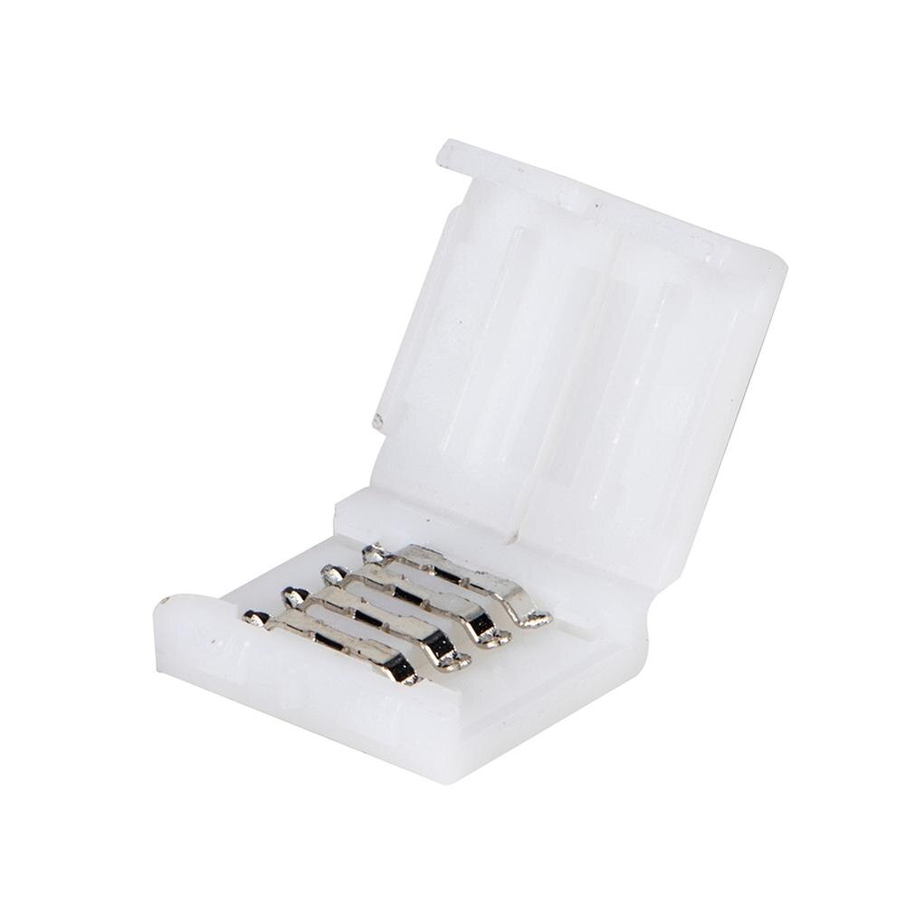 20Pcs/Set 10mm ABS 4 Pin LED RGB Connector Set L Shape Unwired Gapless Solderless SMD 5050 RGB Connector LED Lights Accessories