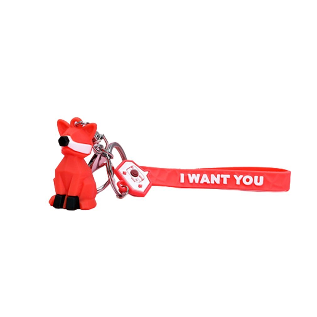 Pratique dessin animé géométrique coupe animal porte-clés pendentif mignon dinosaure panda voiture sac pendentif: Clair