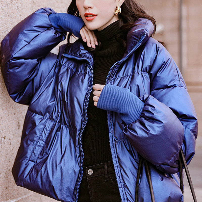 Dam ljus vattentät jacka parka vinter vindtät varm kvinnlig jacka vadderade dun bomull parkas dam kappa