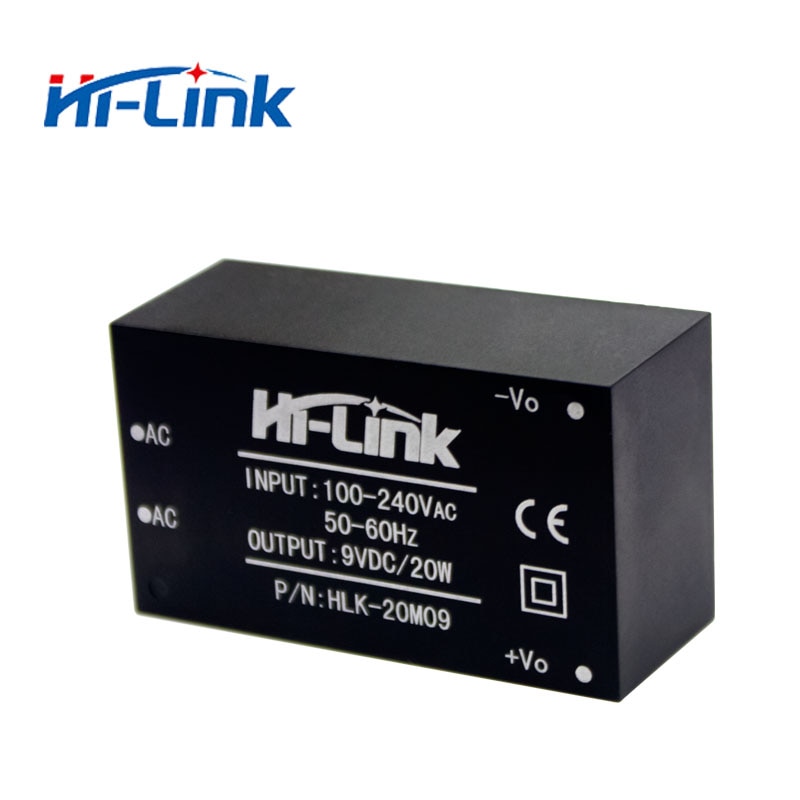 2 pcs/lot Hi-Link HLK-20M09 220v 9V 20W AC DC compact isolated step down power supply module