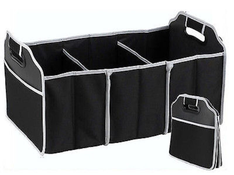 Collapsible Foldable Car Boot Organiser Shopping Car Storage Organizer Bag Box