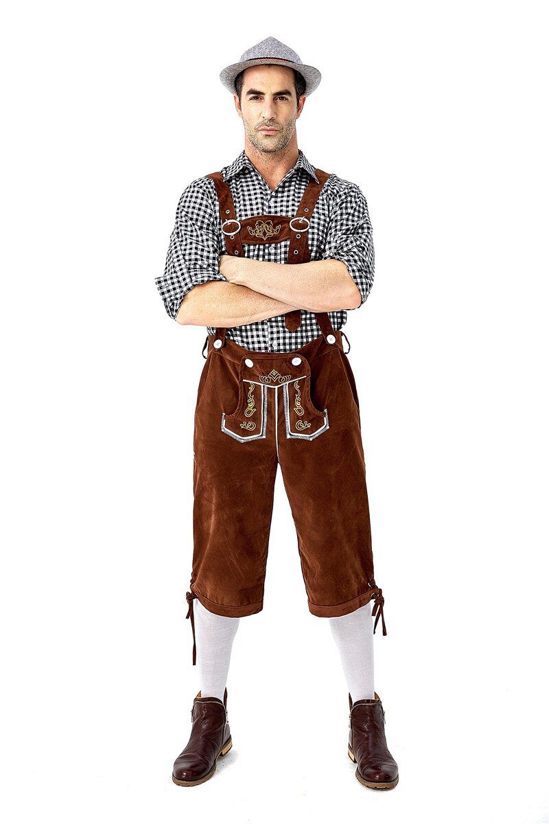 Oktoberfest Lederhosen Adult Mens Halloween Dress Up Thema Party Cosplay Kostuum