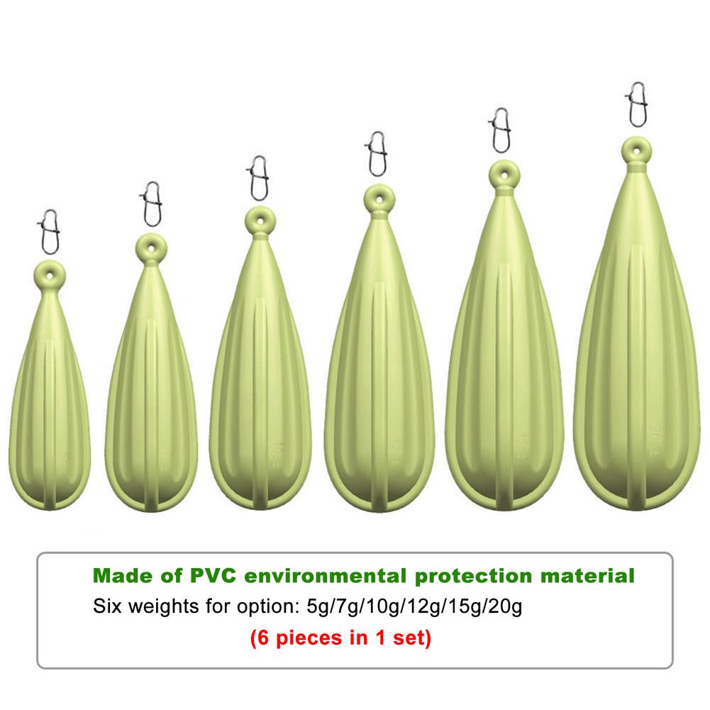 Bouchons De Pratique De Pêche, 7 Pièces, 3.5g 5g 7g 10g 13g 16g 21g, Bouchon De Lancer De Poids, Pratique De La Pêche Pour Enfants, Améliore Les Compétences De Lancer