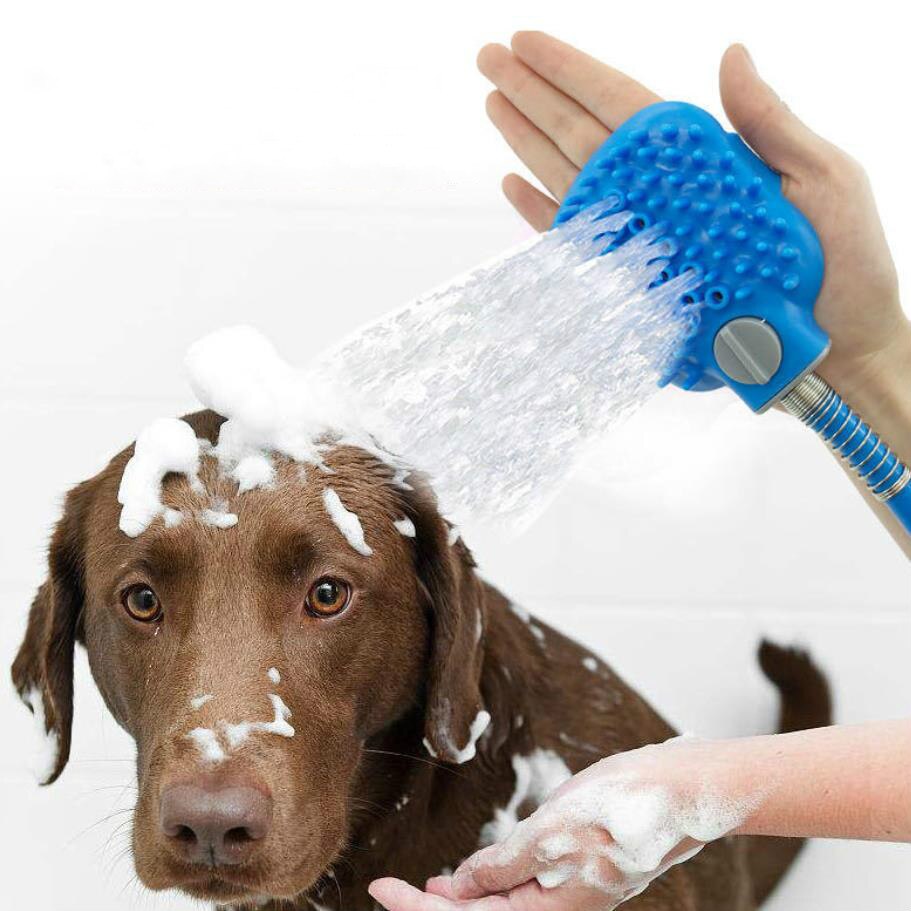 Hondenbad, comfortabele massage-douchetool, schoonmaakwas, bad, sproeiwater, hondenborstel voor honden, katten, paarden, huisdierenscrubber