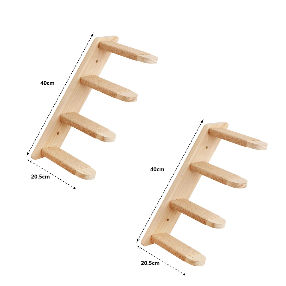 Cat Climbing Shelves Wall Mounted Cat Tree Sisal Scratching Post Cats Hammock House Jumping Platform Rope Ladder Pet Furniture: Burgundy