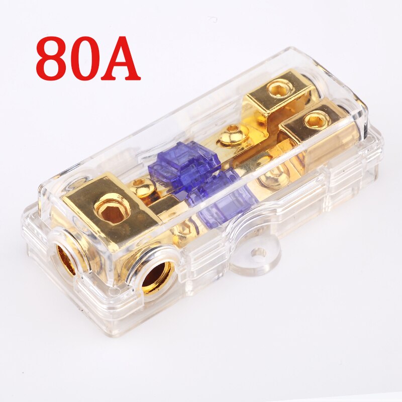 Two Way Auto Car Fuse Box Holder with Cover Vehicle Fuse Block 3 Inlets 2 Outlets: 80A