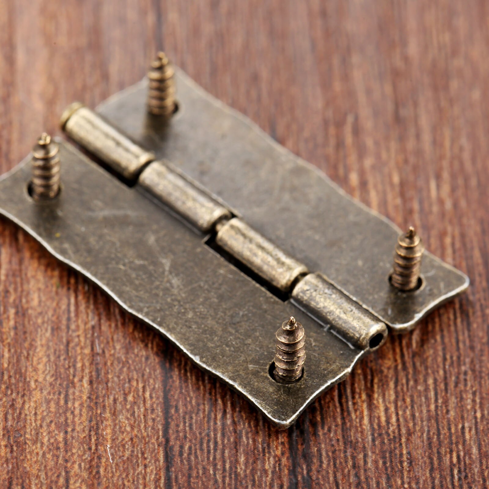 2Pcs Antique Bronze Hinges Cabinet Door Drawer Decorative Mini Hinge For Jewelry Wooden Box Furniture Hardware 35*23mm