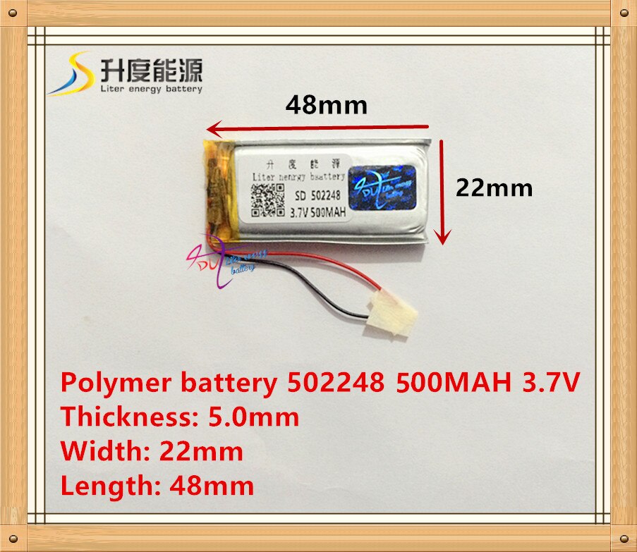 3.7V 502248 052248 lithium polymeer batterij met bescherming boord 500Mah