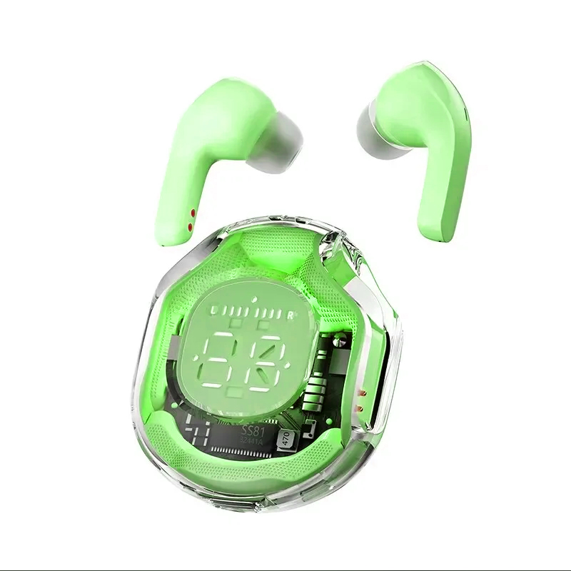 Auriculares inalámbricos Bluetooth T8 con cancelación de ruido ENC, miniauriculares intrauditivos con micrófono estéreo HiFi, pantalla Digital LED: Negro
