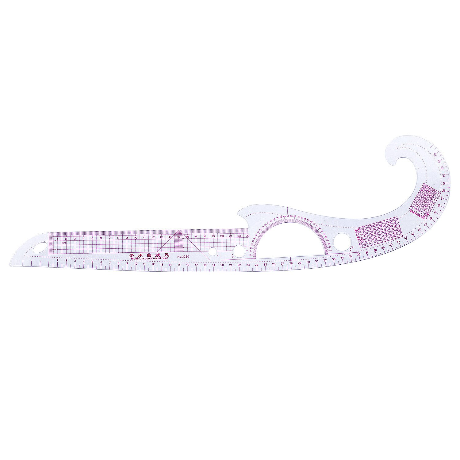 Qsezeny set de cusut curba franceză riglă mașină de cusut instrument de cusut multifuncțional riglă de tăiere probă de îmbrăcăminte riglă metrică: 3250