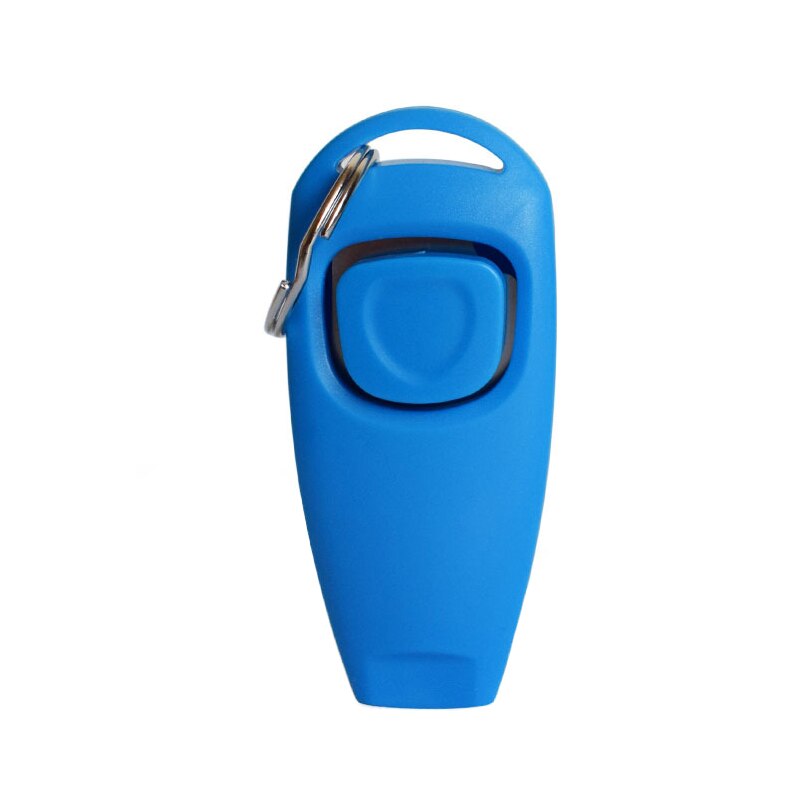 Dog Training Whistle Clicker Pet Dog Trainer Help Guide With Key Ring Treat Bags Dog Supplies: light blue
