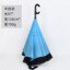 Parapluie inversé Double couche pour femme et homme, à poignée longue, coupe-vent: Bleu