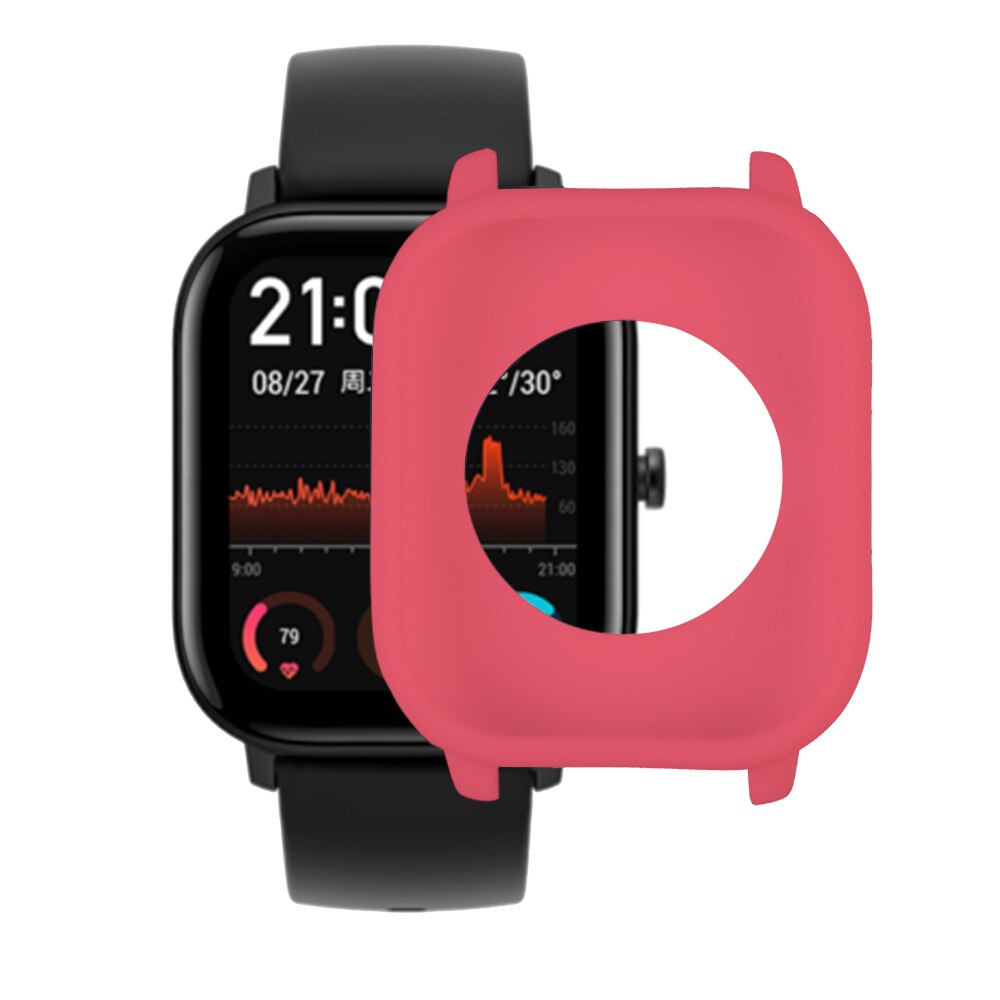 Weiche Silikon Schutzhülle fallen Für Huami Amazfit GTS SmartWatch Hülse Für Huami AMAZFIT GTS Volle-abgedeckt Schutzhüllen: Rosa