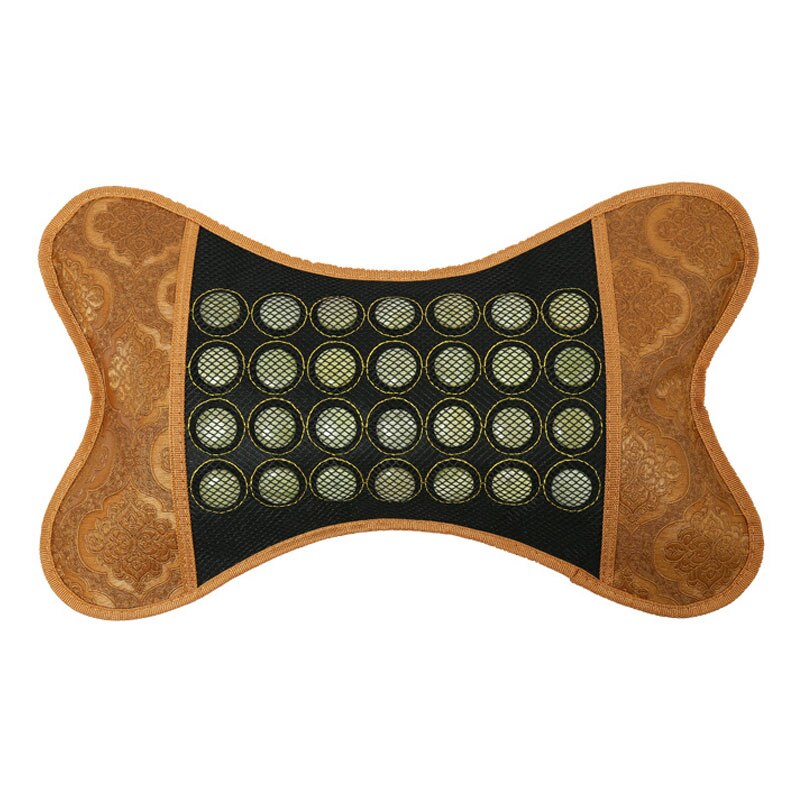 Almohada de masaje de Jade con calefacción eléctrica, terapia infrarroja lejana magnética de turmalina con piedra de germanio, masajeador Cervical calentado: 6