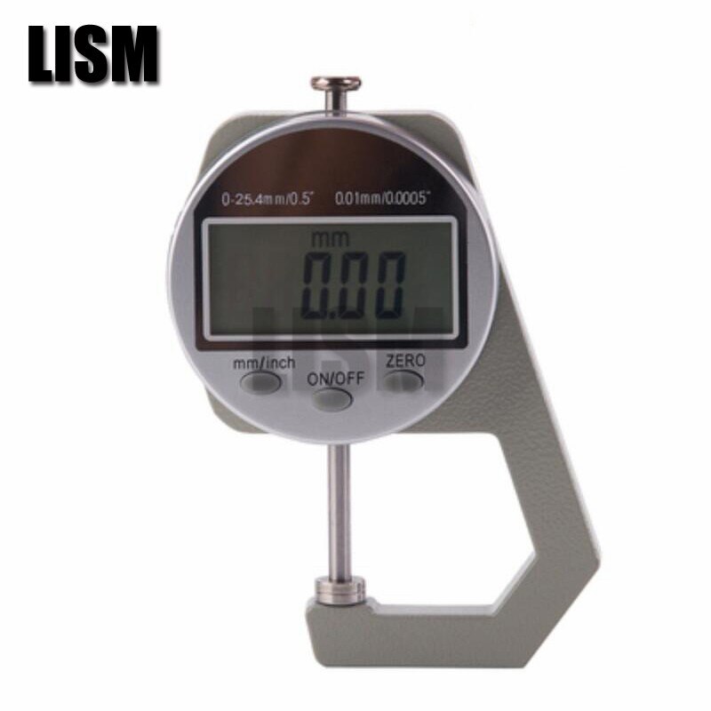 3 styles Digital thickness gauge steel board Pipe Wall thickness leather Cloth Pearl diameter Thickness Gauge 0-25mm/0.01MM