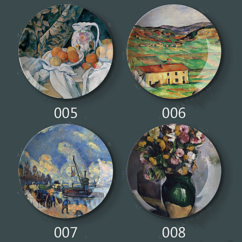 8 "Inch 20.5Cm Diameter Paul Cezanne Schilderen Porselein Decoratieve Thuis Hal Muur Opknoping Plaat Arts Disc
