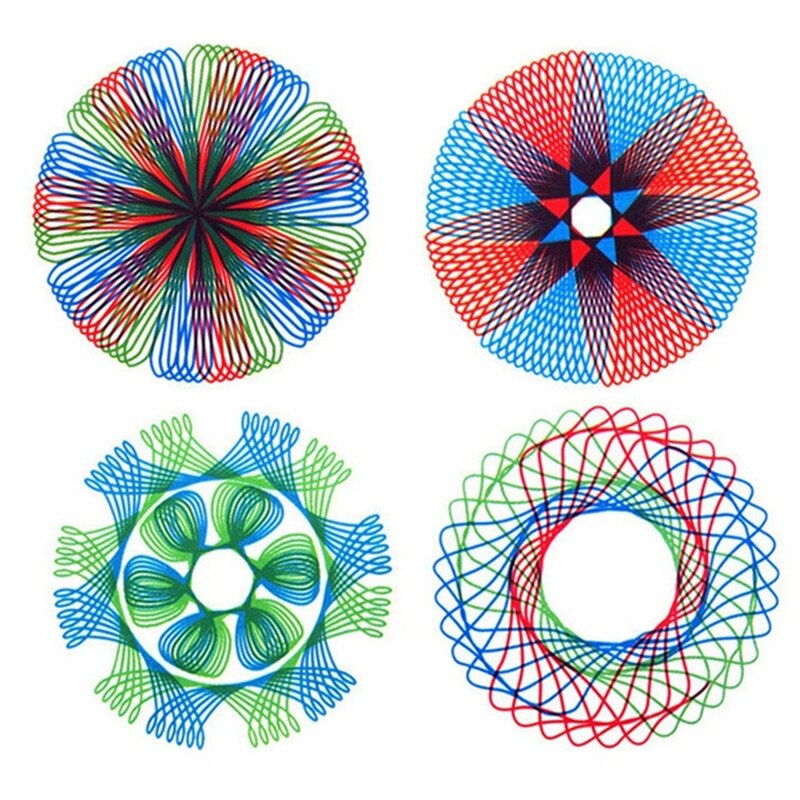 22 stk/sett spirograf linjal sammenlåsende tegneverktøy skrivesaker geometrisk tegning baby pedagogiske leker