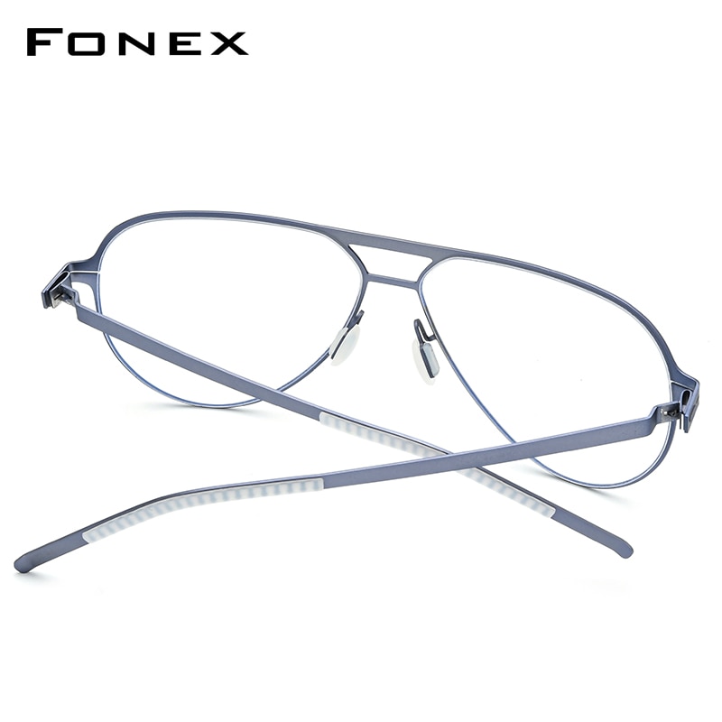 Montatura per occhiali da vista in lega FONEX uomo 2020 nuova montatura per occhiali da vista per miopia ottica pilota occhiali da vista coreani senza viti 991