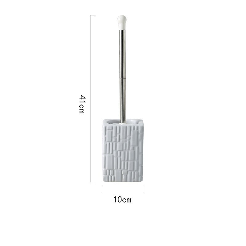 Keramische Basis Toiletborstel Set Badkamer Accessoires Praktische Clean Tool Reinigingsborstel Rvs Lange Handvat Wc Borstel: D