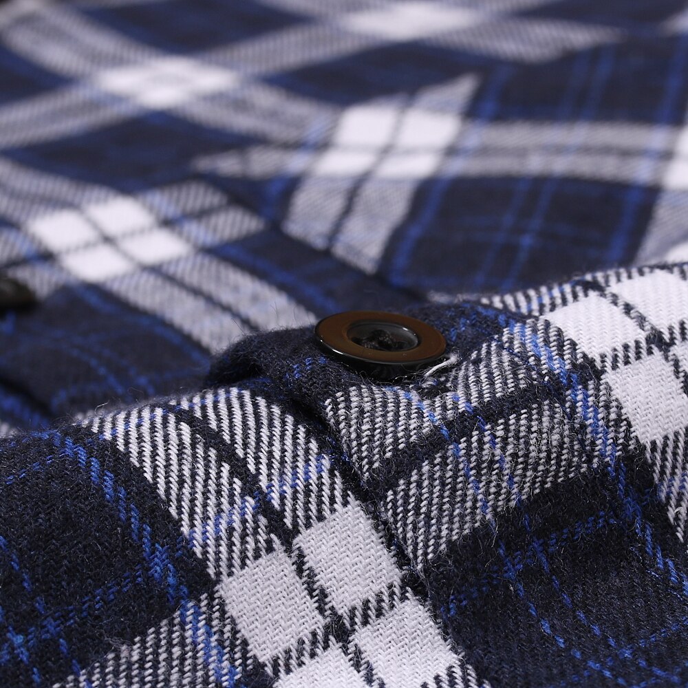 Katoen Hombre Sudaderas Con Capucha Plaid Gedrukt Navy Hooded Shirt Mannen Tops Streetwear Lange Mouwen Hip Hop Shirts