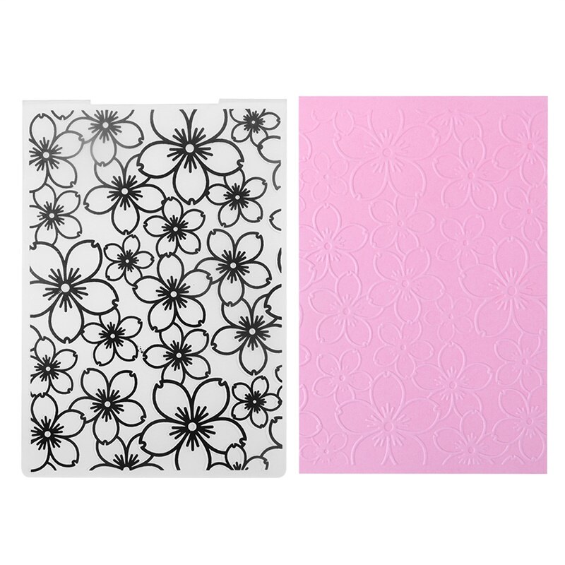 Plum Blossom Flowers Plastic Template Crafts Embossing Folders for DIY Scrapbooking Album and Paper Card Making Decor Supplies